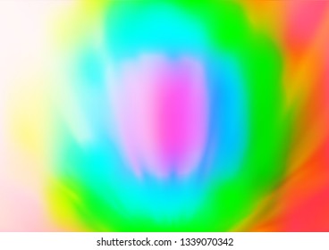 Light Multicolor, Rainbow vector abstract blurred template. Creative illustration in halftone style with gradient. The blurred design can be used for your web site.