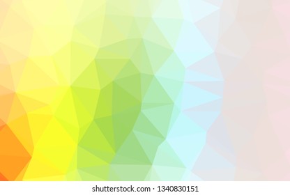 Light Multicolor, Rainbow vector abstract polygonal layout. Geometric illustration in Origami style with gradient. Elegant pattern for a brand book.