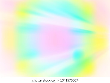 Light Multicolor, Rainbow vector abstract template. A vague abstract illustration with gradient. Brand new style for your business design.