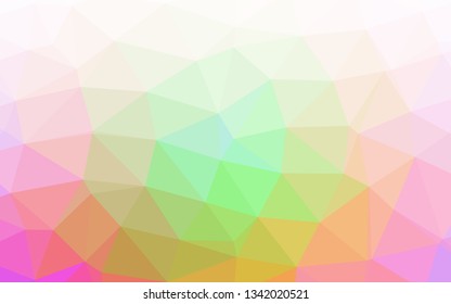 Light Multicolor, Rainbow vector abstract polygonal texture. Modern geometrical abstract illustration with gradient. Brand new design for your business.