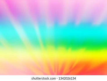 Light Multicolor, Rainbow vector abstract blurred template. Creative illustration in halftone style with gradient. The best blurred design for your business.
