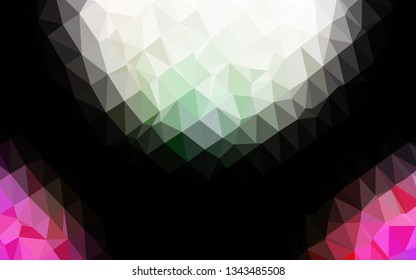 Light Multicolor, Rainbow vector abstract mosaic background. A vague abstract illustration with gradient. The best triangular design for your business.