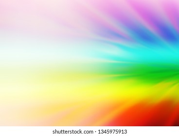 Light Multicolor, Rainbow vector abstract blurred template. Creative illustration in halftone style with gradient. The background for your creative designs.