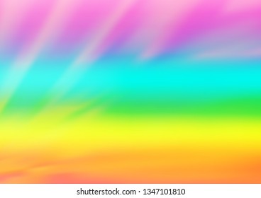 Light Multicolor, Rainbow vector abstract template. A vague abstract illustration with gradient. The template can be used for your brand book.