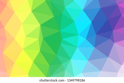 Light Multicolor, Rainbow vector abstract mosaic background. A completely new color illustration in a vague style. Brand new design for your business.
