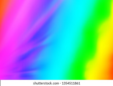 Light Multicolor, Rainbow vector abstract bright background. Colorful illustration in blurry style with gradient. A new texture for your design.
