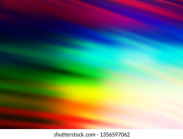 Light Multicolor, Rainbow vector abstract template. Glitter abstract illustration with an elegant design. The template for backgrounds of cell phones.