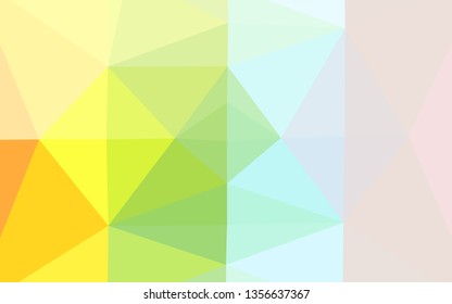 Light Multicolor, Rainbow vector abstract polygonal texture. A completely new color illustration in a vague style. Polygonal design for your web site.