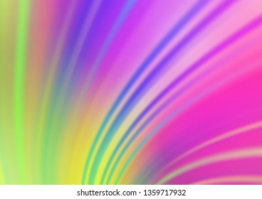 Light Multicolor, Rainbow vector abstract blurred template. Modern geometrical abstract illustration with gradient. Brand new style for your business design.
