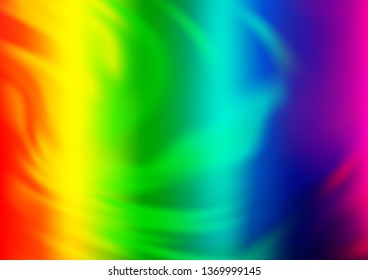 Light Multicolor, Rainbow vector abstract blurred template. A vague abstract illustration with gradient. The elegant pattern for brand book.