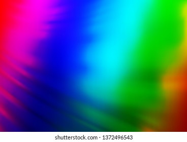 Light Multicolor, Rainbow vector abstract blurred template. Modern geometrical abstract illustration with gradient. A new texture for your design.