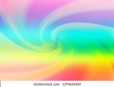Light Multicolor, Rainbow vector abstract blurred template. A completely new color illustration in a bokeh style. Brand new style for your business design.