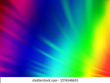 Light Multicolor, Rainbow vector abstract template. Creative illustration in halftone style with gradient. A new texture for your design.
