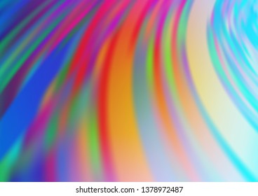 Light Multicolor, Rainbow vector abstract blurred template. A completely new color illustration in a bokeh style. The elegant pattern for brand book.