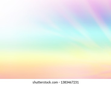 Light Multicolor, Rainbow vector abstract blurred template. Glitter abstract illustration with an elegant design. Brand new style for your business design.