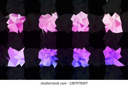 Light Multicolor, Rainbow vector abstract mosaic background. Brand new colorful illustration in with gradient. Template for a cell phone background.