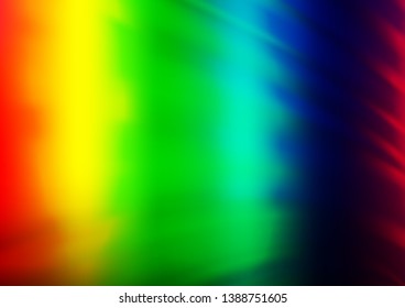 Light Multicolor, Rainbow vector abstract blurred template. Glitter abstract illustration with an elegant design. The template can be used for your brand book.