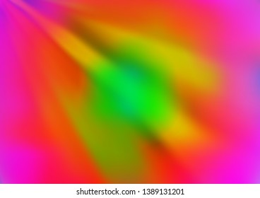 Light Multicolor, Rainbow vector abstract blurred template. Colorful abstract illustration with gradient. A completely new template for your design.