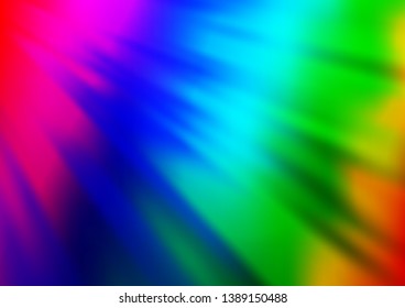 Light Multicolor, Rainbow vector abstract blurred pattern. Creative illustration in halftone style with gradient. The template for backgrounds of cell phones.