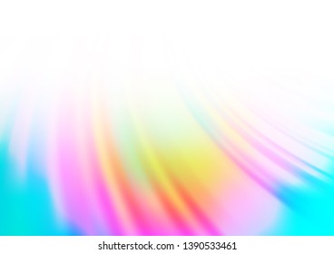 Light Multicolor, Rainbow vector abstract blurred template. Creative illustration in halftone style with gradient. The background for your creative designs.