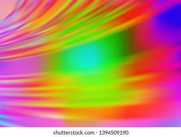 Light Multicolor, Rainbow vector abstract blurred template. An elegant bright illustration with gradient. Brand new style for your business design.