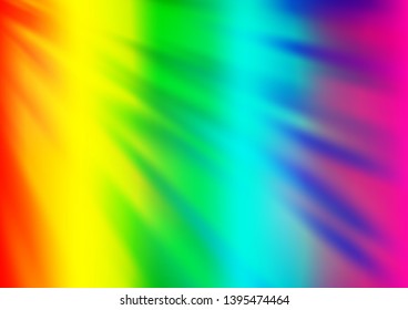 Light Multicolor, Rainbow vector abstract blurred template. Colorful abstract illustration with gradient. The background for your creative designs.