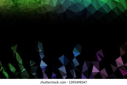 Light Multicolor, Rainbow vector abstract polygonal texture. Glitter abstract illustration with an elegant design. Brand new style for your business design.