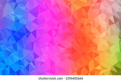 Light Multicolor, Rainbow vector abstract mosaic pattern. Colorful illustration in abstract style with gradient. Completely new design for your business.