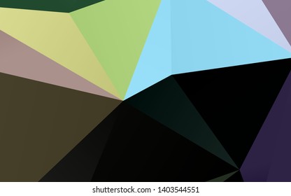 Light Multicolor, Rainbow vector abstract polygonal cover. Shining illustration, which consist of triangles. New texture for your design.