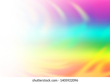 Light Multicolor, Rainbow vector abstract blurred template. Colorful illustration in blurry style with gradient. The template for backgrounds of cell phones.
