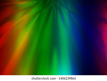 Light Multicolor, Rainbow vector abstract background. Glitter abstract illustration with an elegant design. The template for backgrounds of cell phones.