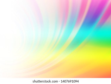 Light Multicolor, Rainbow vector abstract template. A vague abstract illustration with gradient. The template can be used for your brand book.