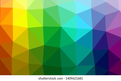 Light Multicolor, Rainbow vector abstract polygonal cover. Colorful abstract illustration with gradient. Elegant pattern for a brand book.