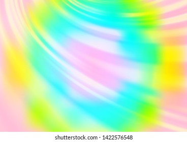 Light Multicolor, Rainbow vector abstract template. A vague abstract illustration with gradient. Brand new style for your business design.