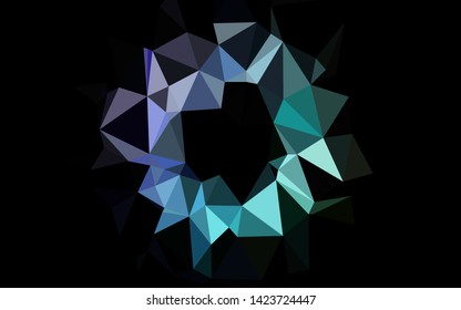 Light Multicolor, Rainbow vector abstract polygonal layout. Triangular geometric sample with gradient.  Template for your brand book.