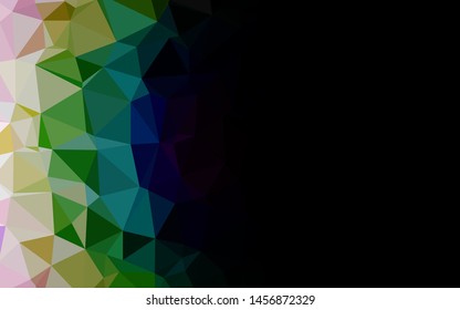 Light Multicolor, Rainbow vector abstract mosaic backdrop. Glitter abstract illustration with an elegant design. Polygonal design for your web site.