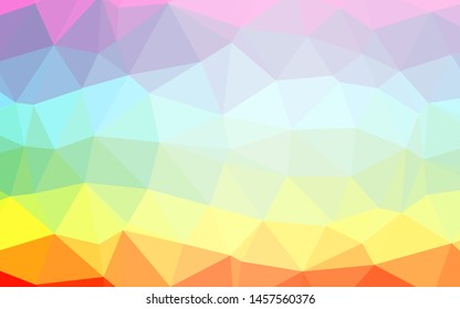 Light Multicolor, Rainbow vector abstract polygonal cover. Shining colored illustration in a Brand new style. Brand new style for your business design.