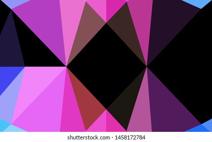 Light Multicolor, Rainbow vector abstract polygonal layout. An elegant bright illustration with gradient. Triangular pattern for your business design.