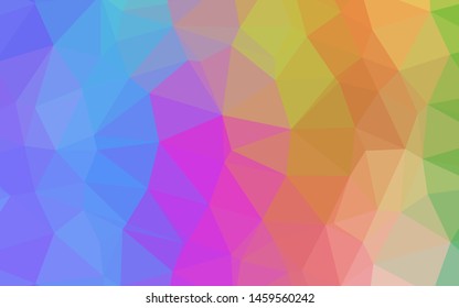 Light Multicolor, Rainbow vector abstract mosaic backdrop. An elegant bright illustration with gradient. Textured pattern for background.