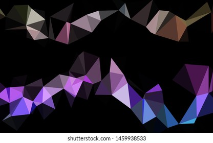 Light Multicolor, Rainbow vector abstract polygonal texture. Geometric illustration in Origami style with gradient. The best triangular design for your business.