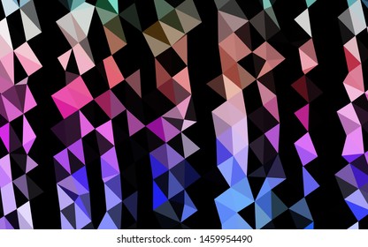 Light Multicolor, Rainbow vector abstract polygonal cover. Colorful illustration in Origami style with gradient.  Brand new style for your business design.