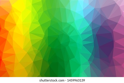 Light Multicolor, Rainbow vector abstract polygonal texture. Glitter abstract illustration with an elegant design. Polygonal design for your web site.