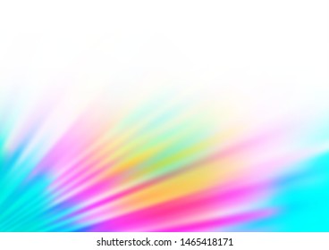 Light Multicolor, Rainbow vector abstract bright background. Creative illustration in halftone style with gradient. The template for backgrounds of cell phones.