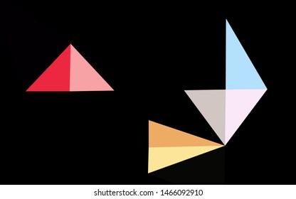 Light Multicolor, Rainbow vector abstract polygonal cover. Shining illustration, which consist of triangles. Completely new template for your business design.