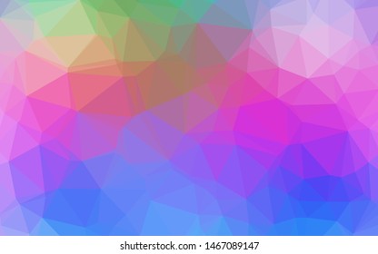 Light Multicolor, Rainbow vector abstract polygonal layout. Modern geometrical abstract illustration with gradient. Template for a cell phone background.