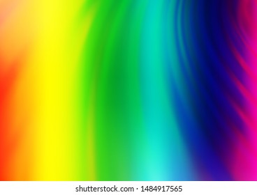 Light Multicolor, Rainbow vector abstract template. Colorful illustration in abstract style with gradient. The blurred design can be used for your web site.