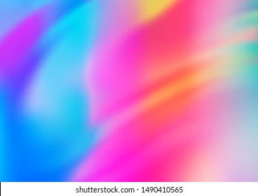 Light Multicolor, Rainbow vector abstract blurred background. Modern geometrical abstract illustration with gradient. A completely new template for your design.