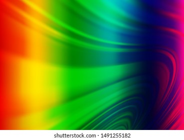 Light Multicolor, Rainbow vector abstract blurred template. An elegant bright illustration with gradient. The best blurred design for your business.