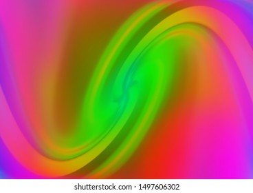 Light Multicolor, Rainbow vector abstract blurred template. Creative illustration in halftone style with gradient. Brand new design for your business.