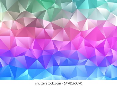 Light Multicolor, Rainbow vector abstract mosaic pattern. An elegant bright illustration with gradient. Completely new template for your business design.